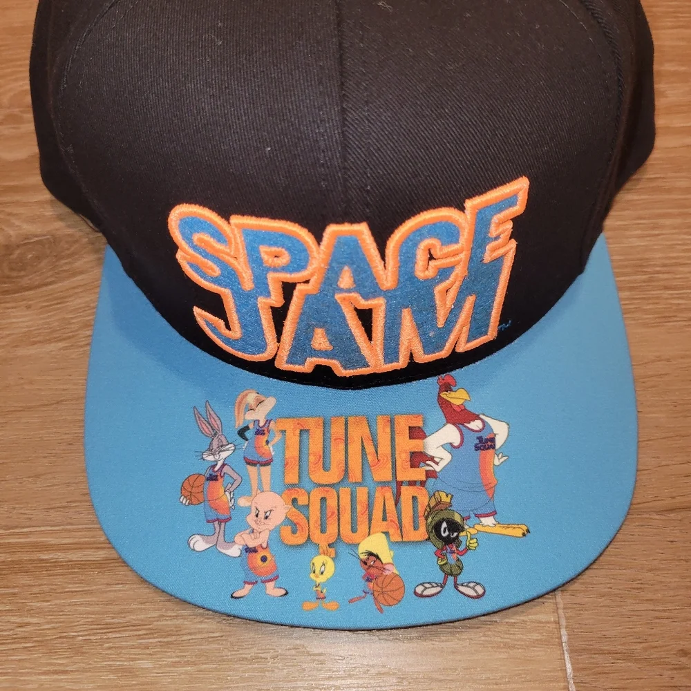 Space Jam A New Legacy Tune Squad Logo Snapback Hat Cap Lebron Jordan Basktball